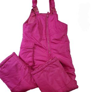Girls toddler 4T London Fog pink suspender snowsuit